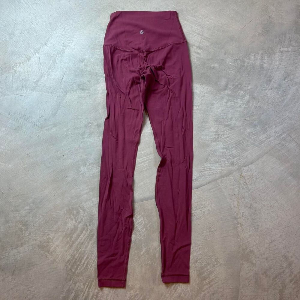 Lululemon Women's Burgundy and Purple Leggings
